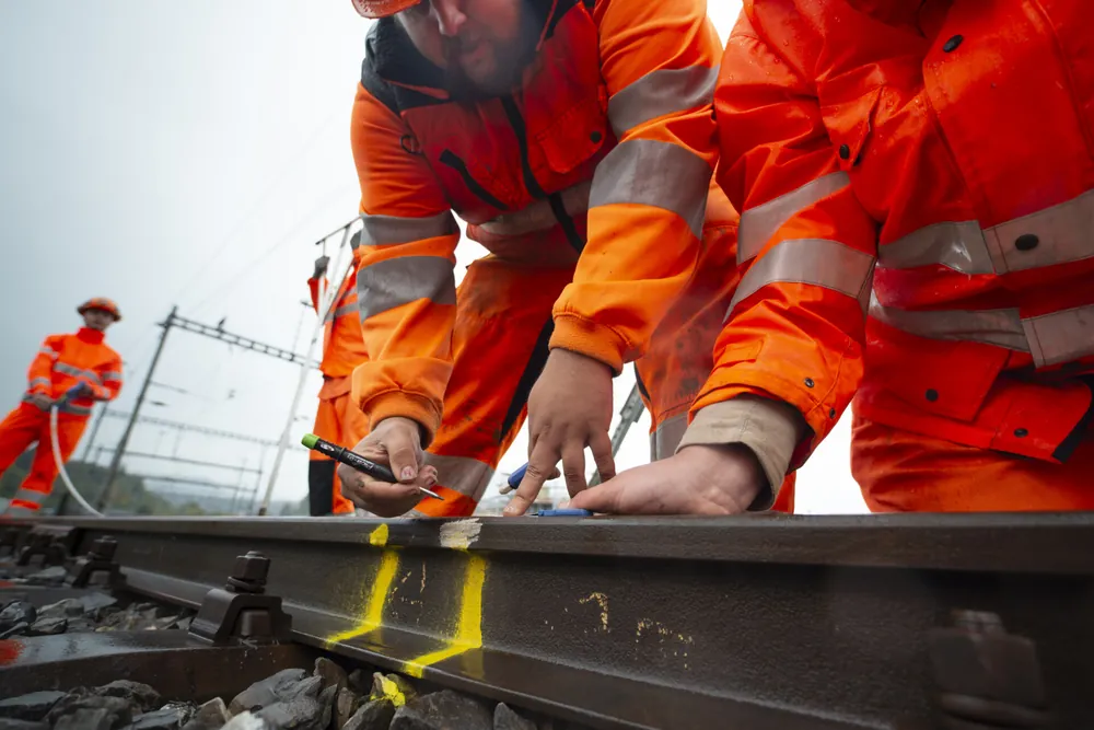 Travaux sur rail en formation pratique